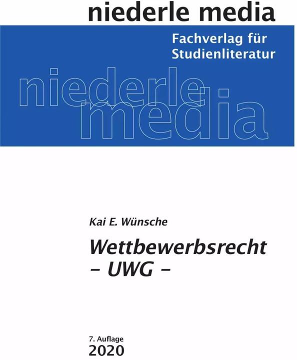 Produktbild Wettbewerbsrecht - UWG (Deutsch, Kai E. Wünsche, Kai Wünsche, 2024)
