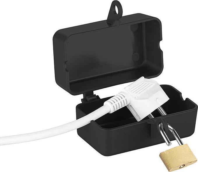 Produktbild AGT Abschliessbare Stromstecker-Schutzbox mit Vorhängeschloss