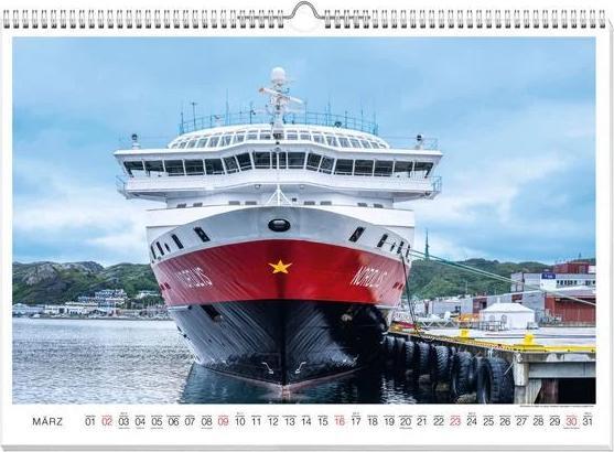 Actual product image Hurtigruten Premium Calendar 2025 (60 x 42 cm, German)