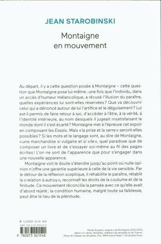 Immagine prodotto Montaigne en mouvement (Francese, Starobinski Jean, 2023)