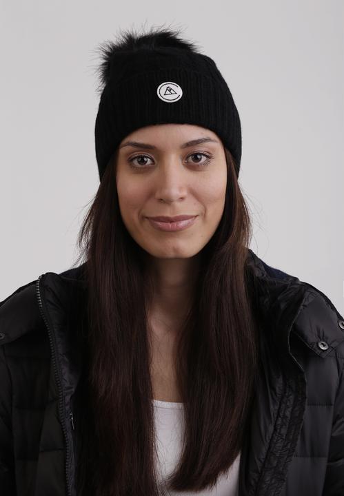 Actual product image Cash-Mere Kaschmir Mütze mit Zopfmuster und Bommel (One size)