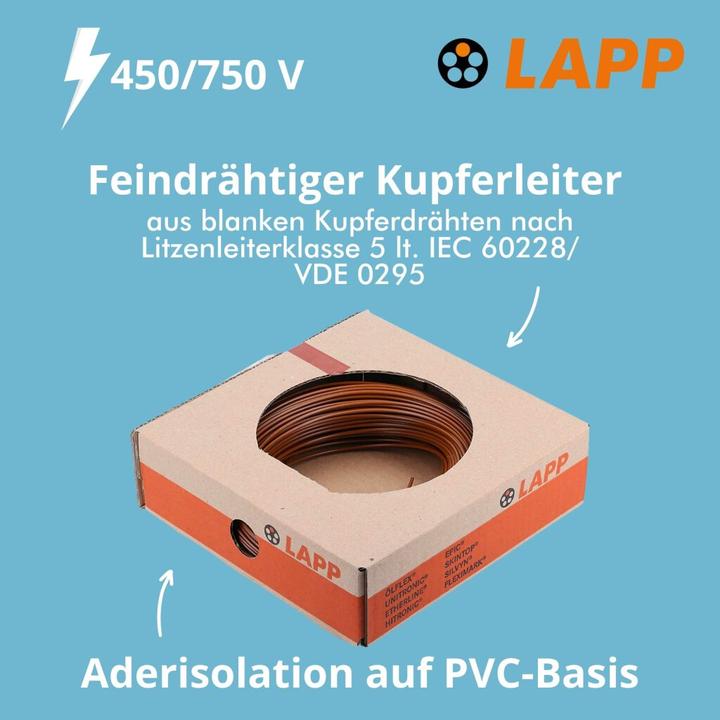 Image du produit Lapp H07V-K 1X1,5 BN (100 m)