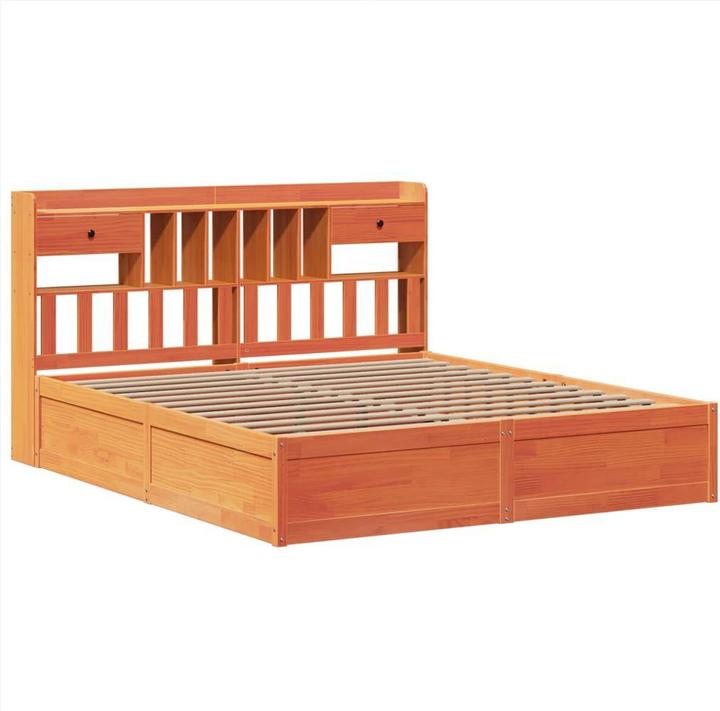 Produktbild VidaXL Massivholzbett Holzbett Bett Doppelbett ohne Matratze 180x200 Kiefernholz (180 x 200 cm)