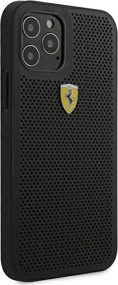 Immagine prodotto Ferrari FESPEHCP12LBK Custodia rigida per iPhone 12 Pro Max 6,7" in pelle/nero On Track Traforata (Apple iPhone 12 Pro Max)