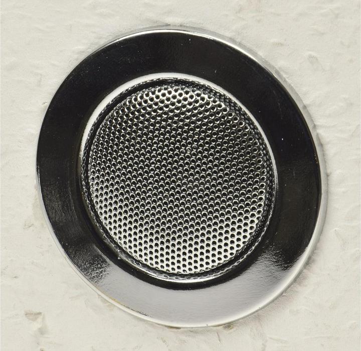 Produktbild König Design Decken Einbaulautsprecher "Mini" Halogen Look Ø 8 cm Einbau 6 cm chrom (1 Stk.)