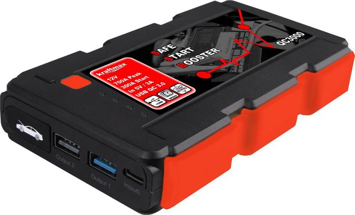 Actual product image Kraftmax Quick start system bank QC3000 (700 A, 7200 mAh)