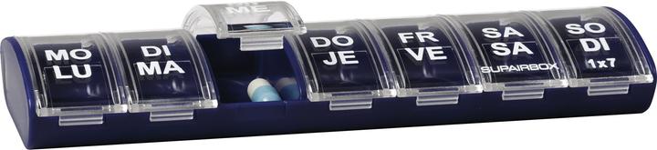 Actual product image Supairbox 1x7 weekly dispenser german/french blue