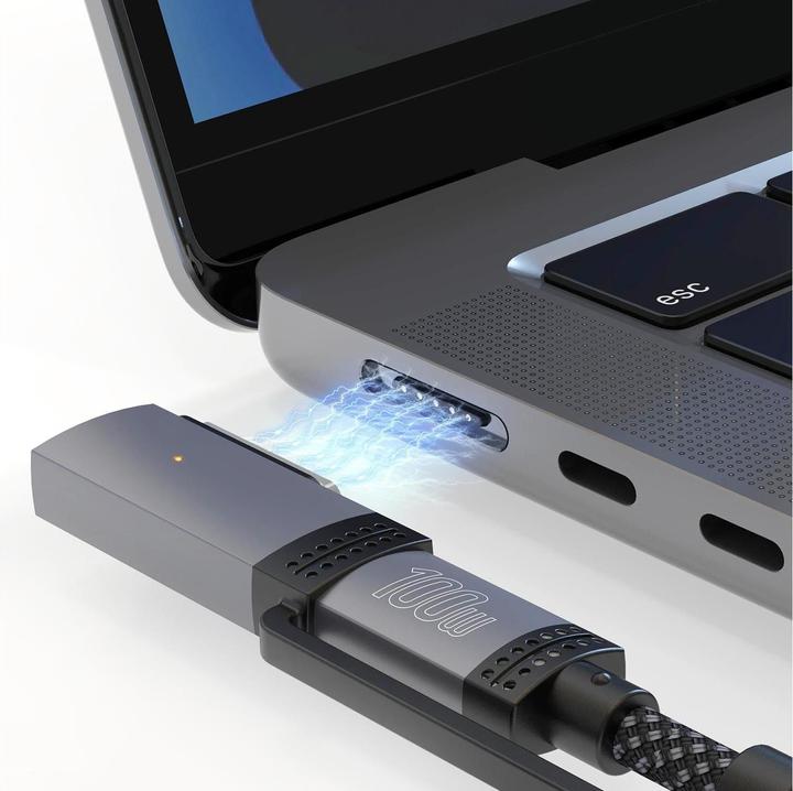 Image du produit 4smarts MagSafe 3 Adapter + USB-C Kabel (2 m, USB 3.2 Gen 1, 100 W)
