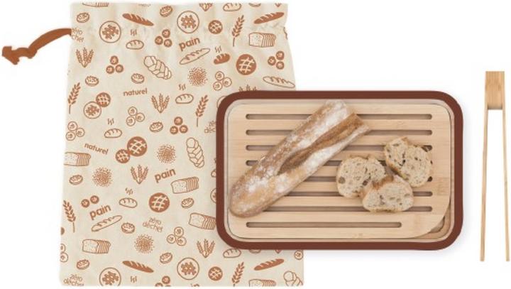 Pebbly Bäcker-Set (Brotschneidebrett, Toastzange, Brotbeutel