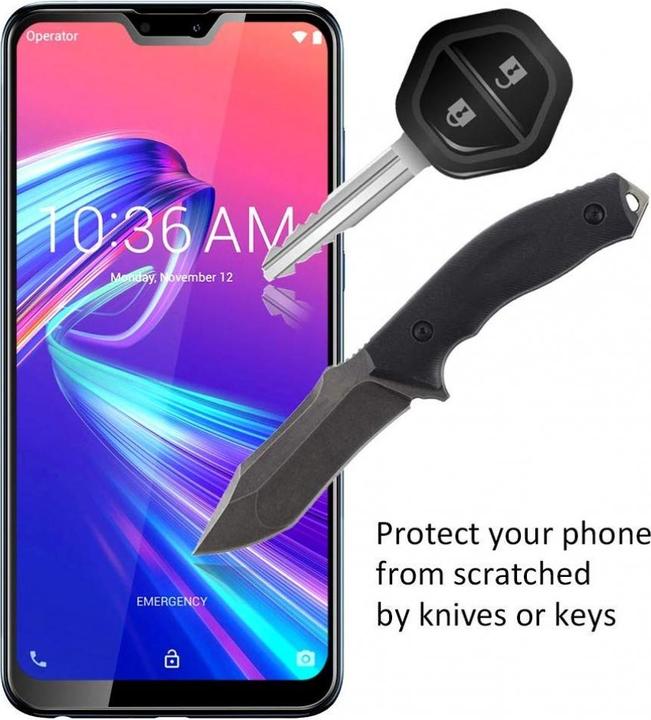 Produktbild Screenguard Asus Zenfone Max Pro M2 Full Screen Panzerglas Schutzfolie 2.5D 9H (1 Stück, Asus Zenfone Max Pro (M2))