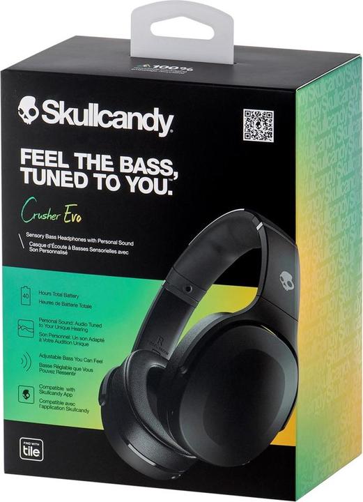Produktbild Skullcandy Crusher Evo (keine Geräuschunterdrückung, 40 h, Kabelgebunden, Kabellos)