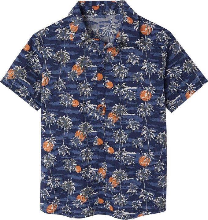 Image du produit Vertbaudet Kurzärmeliges Jungen Hemd mit Palmenprint (92)