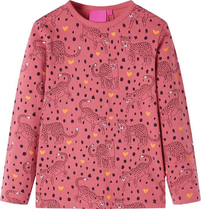 Actual product image VidaXL Children's pyjamas with long sleeves dusky pink 116,Material: 95 (116)