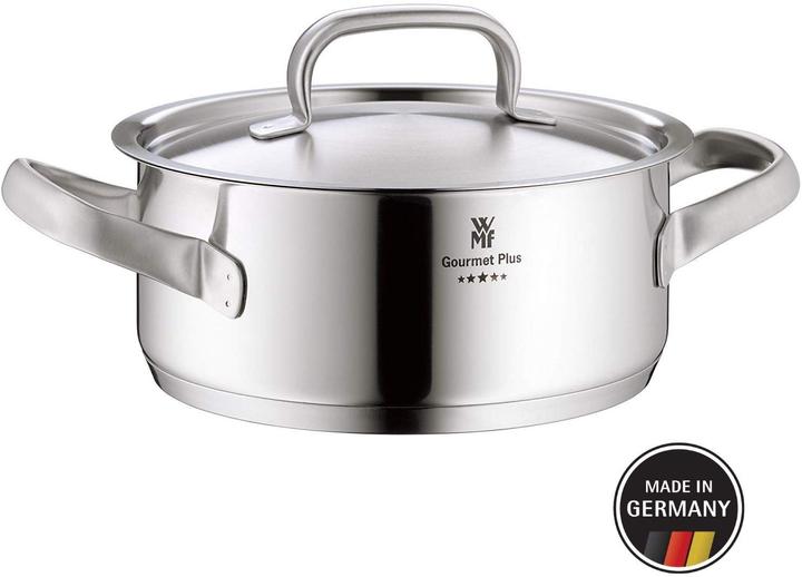 Produktbild WMF Bratentopf GOURMET PLUS Silberfarben (24 cm, Bräter + Schmortopf, Kochtopf, Edelstahl)
