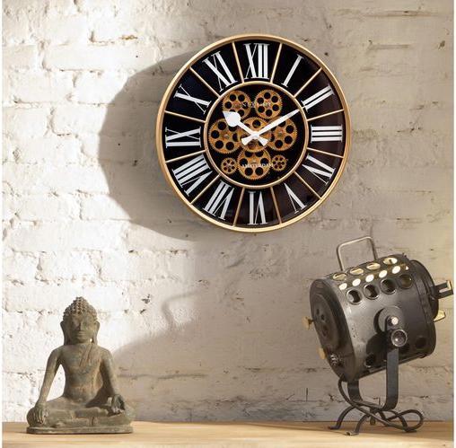 Image du produit Nextime Horloge murale William blanc/marron, 50 cm (50 cm)