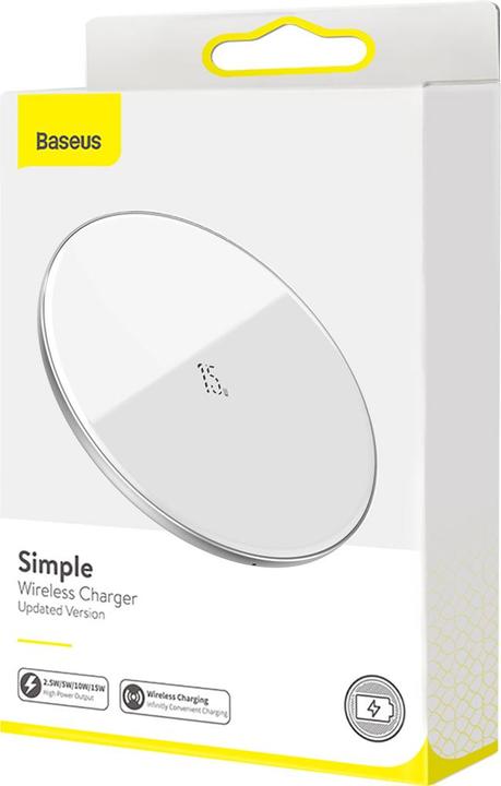 Produktbild Baseus Simple Wireless Charger 15WUpdated Version for Type-CWhite (15 W)