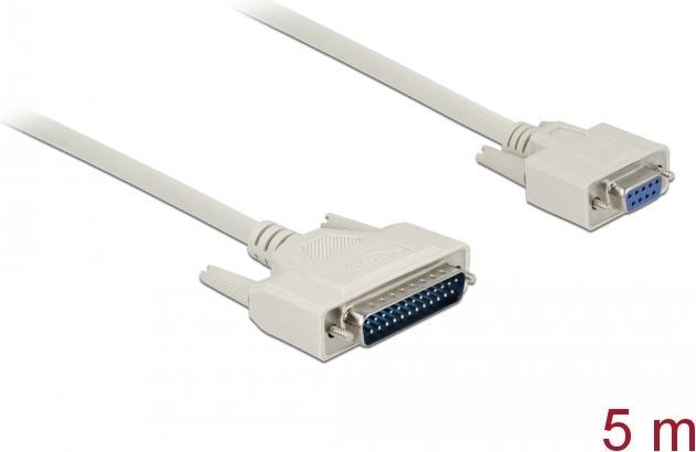 Produktbild Delock Serielles Kabel D-Sub 25 Stecker zu D-Sub 9 Buchse 5 m (5 m, VGA)