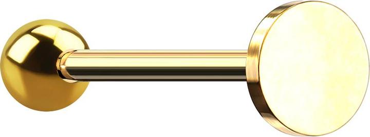 Immagine prodotto Star Piercing Micro Barbell vergoldet mit Kugel und Scheibe (Acciaio chirurgico 316L, senza ottone)