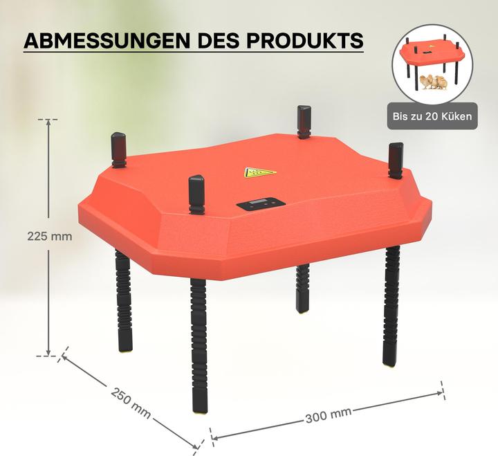 Produktbild Fudajo 25x30cm Küken-Wärmeplatte Temperaturregler 20W Heizplatte Kükenaufzucht (20 W)
