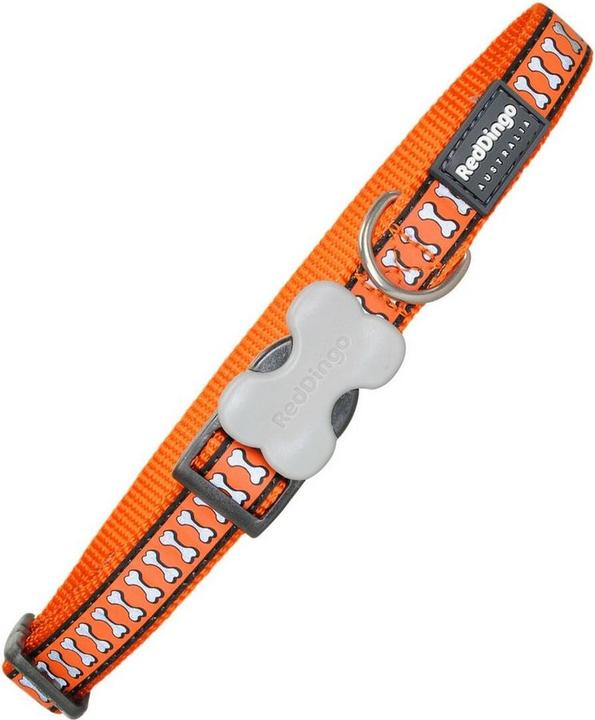 Produktbild Red Dingo Hundehalsband Reflektierend Knochen 24-37 cm Orange (24, 25, 27, 28, 29, 30, 31, 32, 33, 34, 35, 36, 37, Hund, Hundesport)