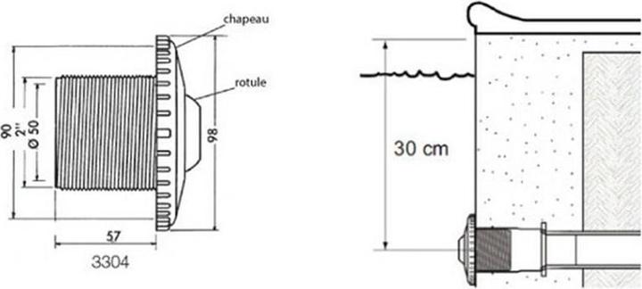 Produktbild Hayward Cofies Druckdüse für Betonpool 3304
