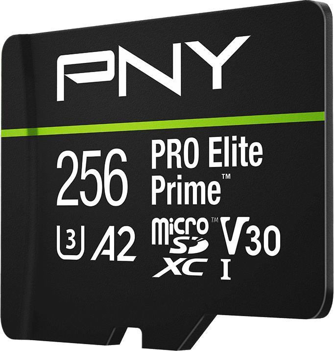 Actual product image PNY microSD Pro Elite Prime 256GB (256 GB, microSDXC, U3, UHS-I)