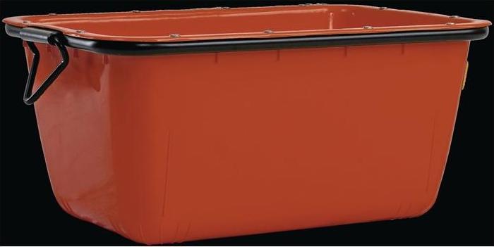 HP Autozubehör Bac à mortier prêt à l'emploi 200 l rouge (200 l)