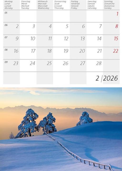 Actual product image Kleiner Schweizer Kalender 2026 (Hardcover, German, French)
