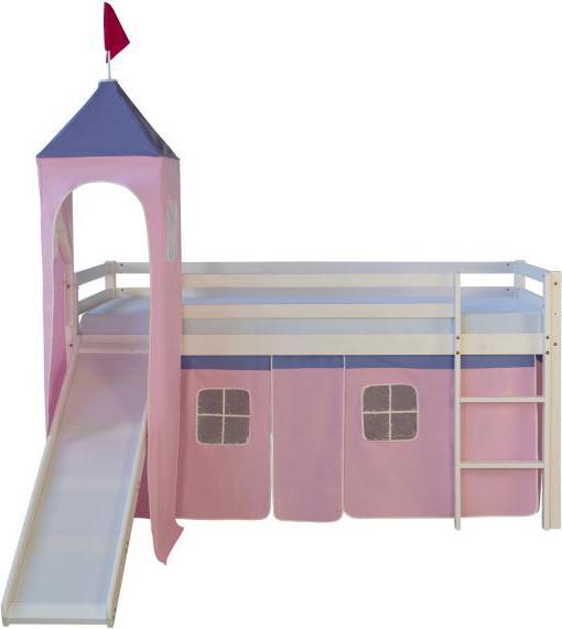 Actual product image Homestyle4u Loft bed with slide and tower (90 x 200 cm)