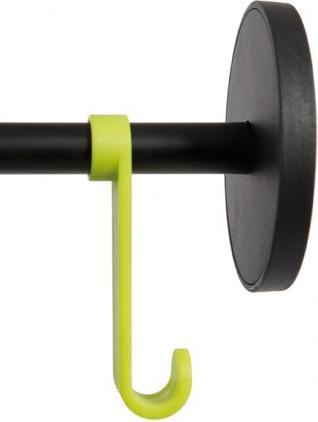 Actual product image Alba Coat rack PMSTAN3 N, 8 hooks, black with 8 black coat hooks made of plastic, with 2 abn