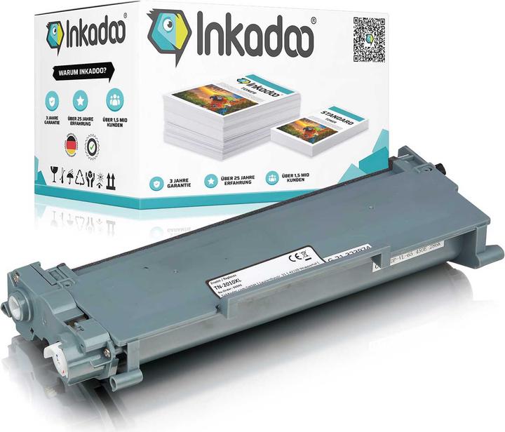 Immagine prodotto Inkadoo toner compatibile come ricambio per Brother TN-2010XL adatto a Brother DCP-7055 DCP-7057 HL-2130 (FC)