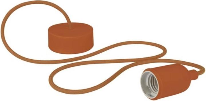 Vellight Design-Pendelleuchte Mit Textilkabel - Braun (E27)