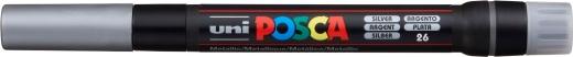 Actual product image Posca Brush tip marker (Silver, 10 mm, 1 x)
