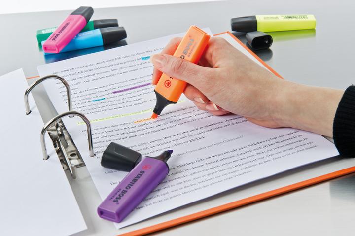 Produktbild STABILO BOSS ORIGINAL Textmarker (Pink, Gelb, Grün, Orange, 5 mm, 4 x)