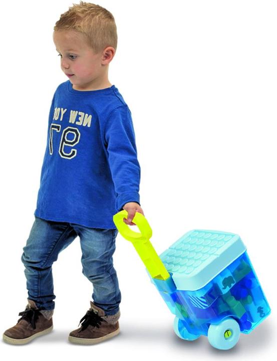 Actual product image Ecoiffier Abrick Set of Blocks in Blue Suitcase on Wheels (104000 l)