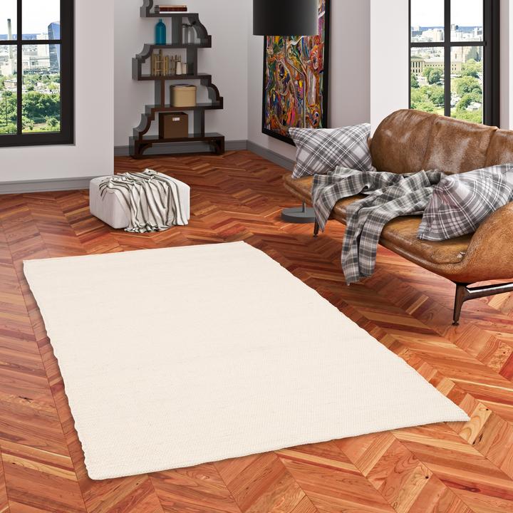 Actual product image Pergamon Natur Teppich Wolle Alaska Meliert (120 x 180 cm)