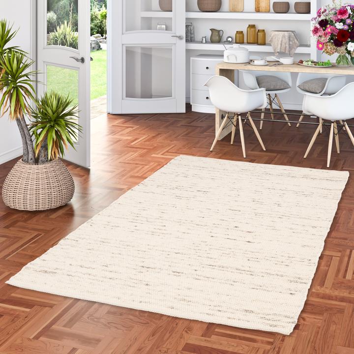 Actual product image Pergamon Natur Teppich Wolle Alaska Meliert (60 x 90 cm)