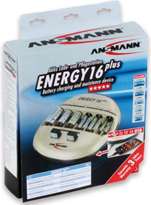 Image du produit Ansmann Station de charge et d'entretien Energy 16 plus pour 1 à 12 piles Micro AAA, Mignon AA