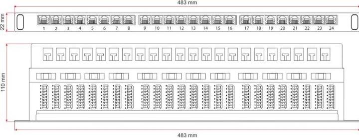 Produktbild Alantec 028 Patch Panel 1U