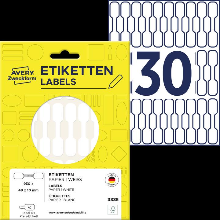 Actual product image Avery Price tags