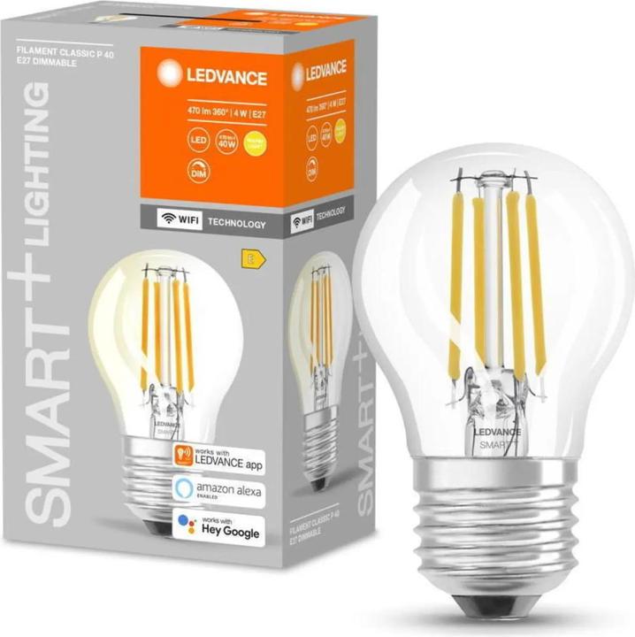 Produktbild Ledvance Smart+ Wifi Filament Mini Bulb (E27, 4 W, 470 lm, 1 x, E)