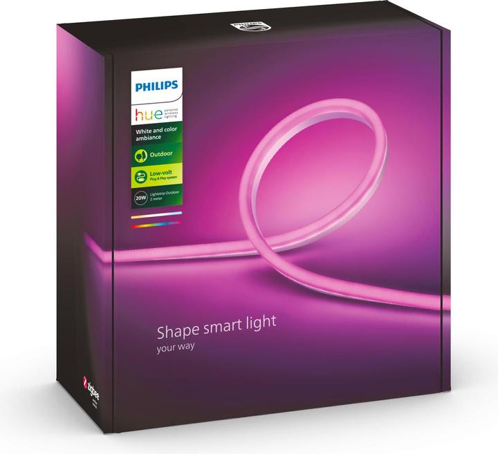 Immagine prodotto Philips Hue Hue LED Striscia luminosa per esterni (DE Plug) (Multicolore, 200 cm, Esterno)