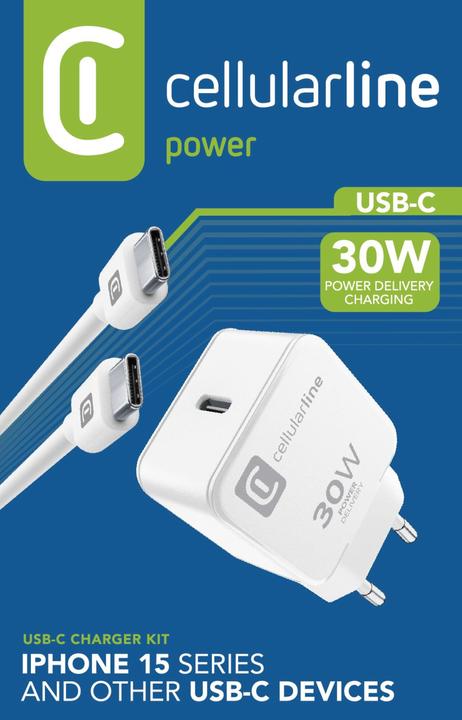 Produktbild Cellularline USB-C Charger kit USB-C 30W (30 W)