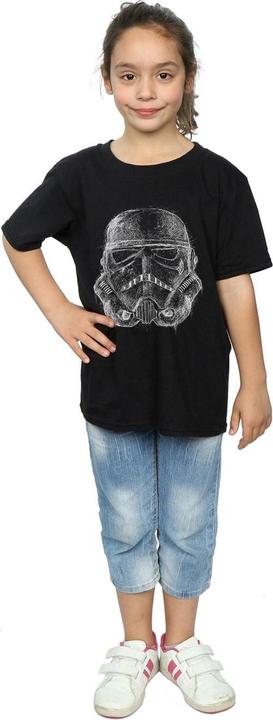 Image du produit Star Wars - T-shirt STORMTROOPER SCRIBBLE HELMET - Fille (152, 158)
