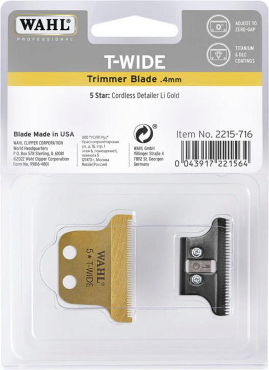 Image du produit Wahl Jeu de lames en or T-Wide Blade Set / 0.4 mm (1 x)