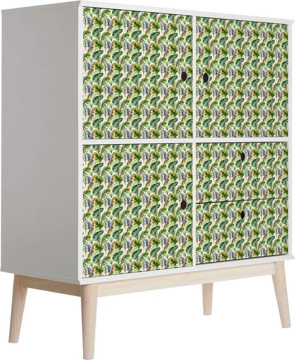 Produktbild Trenddeko Papageien im Dschungel (100 x 50 cm)