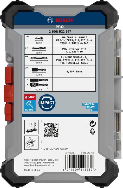 Produktbild Bosch Hausgeräte PRO Impact Schrauberbit-Set, 36-tlg.