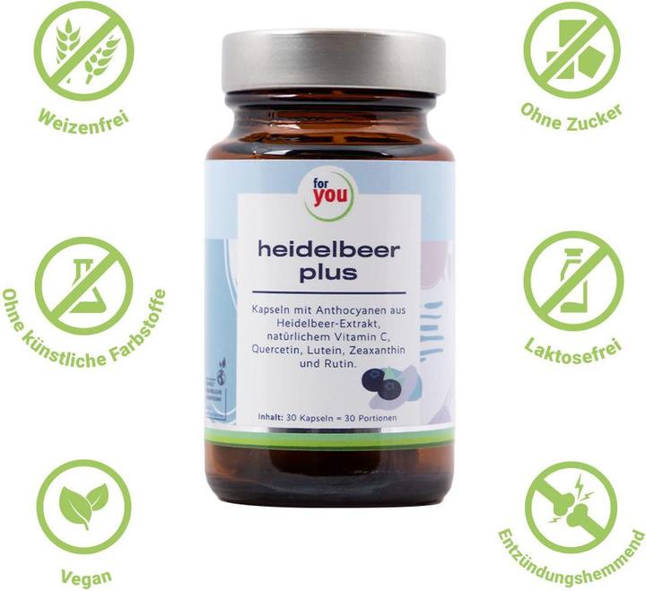Image du produit For You myrtille plus (30 pièce(s), Capsules)
