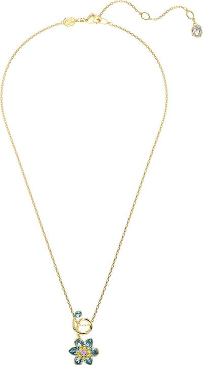 Produktbild Swarovski Idyllia Halskette Verschiedene Schliffe Blume Blau Gold (Swarovski Metall)