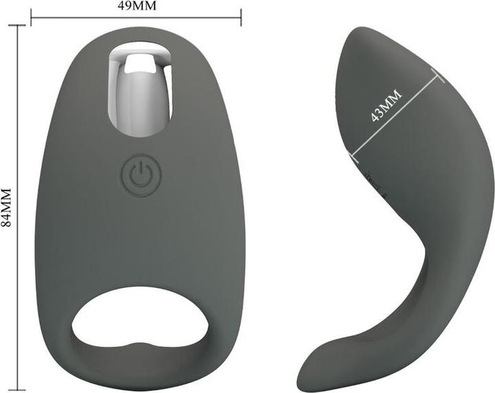 Image du produit Pretty Love - Gemma Vibratorring Mit Memory-Grau